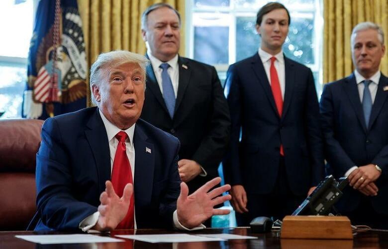 トランプ米大統領が先週、イランの主要核施設を攻撃する選択肢を提示するよう側近に求めたが、最終的に実行に踏み切らない決定をしていたことが明らかになった。ホワイトハウスで10月23日撮影（2020年　ロイター／Carlos Barria）