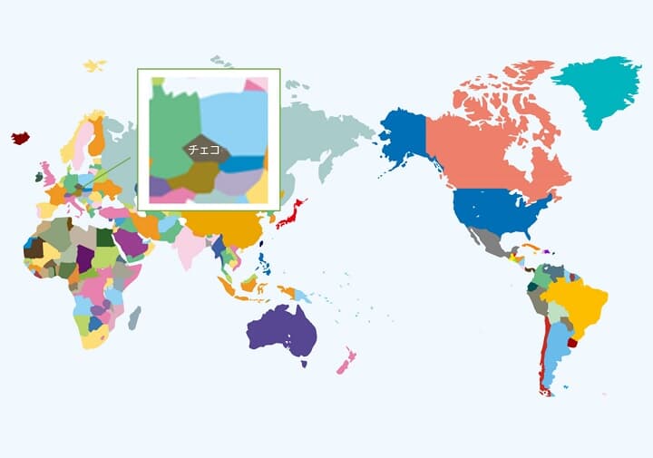 チェコ共和国の地図