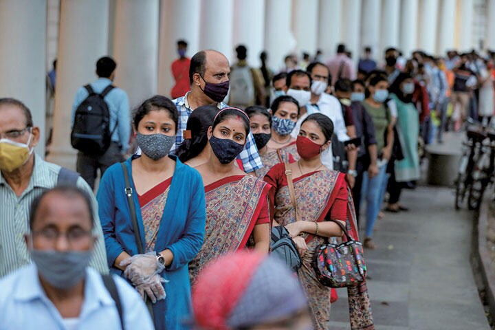 公式発表では、アメリカに次ぐ世界第2位の600万人以上とされているが…　ANUSHREE FADNAVIS-REUTERS