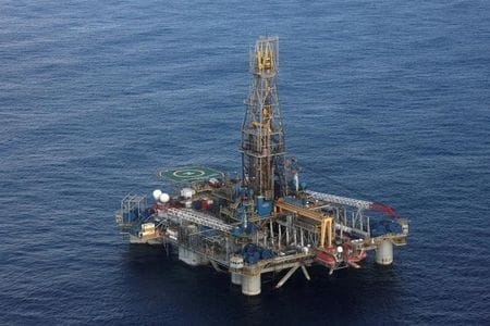 The Homer Ferrington gas drilling rig, operated by Noble Energy, November 21, 2011.  REUTERS/Cyprus Public Information Office/Handout/File Photo