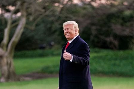 　３１日、トランプ米大統領は、米中「第１段階」通商合意書の署名を来年１月１５日にホワイトハウスで行うと表明した。写真はトランプ米大統領。１２月１８日撮影（２０１９年　ロイター/Kevin Lamarque）