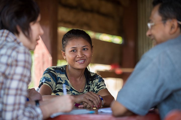 スレイ・ニアはNGOなどが両親を説得したことでカンボジアに残って学校を続けられた　Kimlong Meng/Plan International