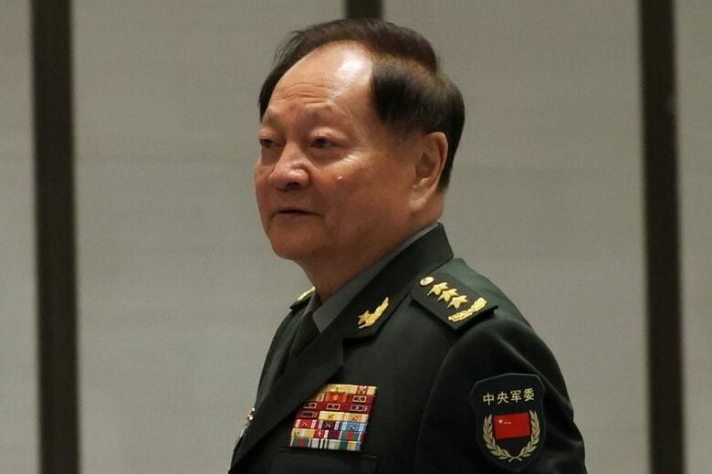 写真は張又俠・中央軍事委副主席。2024年4月、山東省青島市で撮影。REUTERS/Florence Lo