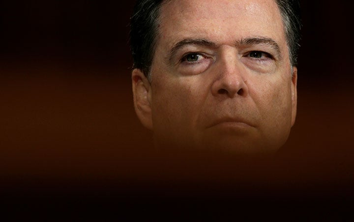 トランプにFBIの長官を突如解任されたコミー　Kevin Lamarque-REUTERS