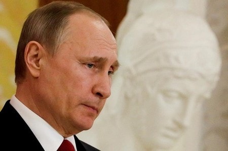 　４月１２日、ロシアのプーチン大統領は、トランプ政権下で米国との信頼関係が悪化したとの考えを示した。写真はサンクトペテルブルクで３日代表撮影（２０１７年　ロイター）