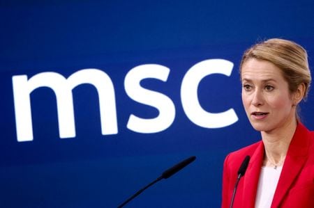 写真は欧州連合（ＥＵ）のカラス外交安全保障上級代表（外相）。2月15日、ドイツのミュンヘンで撮影。REUTERS/Liesa Johannssen