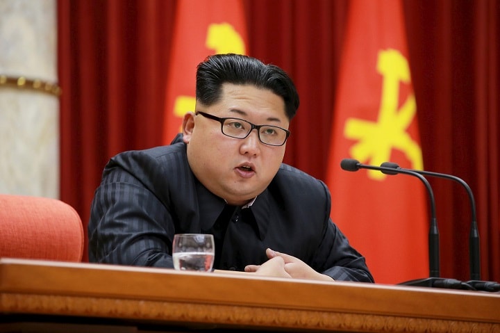 依然として金正恩自身の声は聞こえてこないが（写真は2016年1月13日）　REUTERS/KCNA