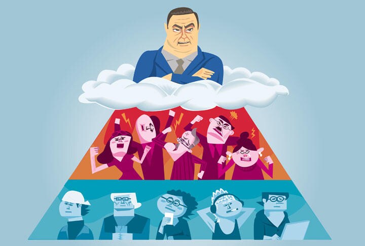 「上級国民」に怒っているのは「中級国民」？　ILLUSTRATION BY TAKUYA NANGO FOR NEWSWEEK JAPAN