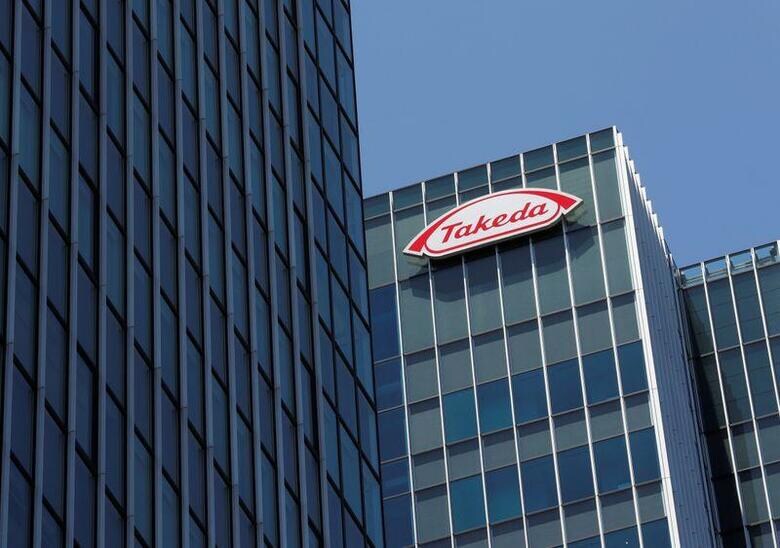 武田薬品工業は、新型コロナウイルス感染症治療薬として血しょう分画製剤の開発を開始したと発表した。写真は都内にある同社本社。2018年7月撮影（2020年　ロイター／Kim Kyung-Hoon）