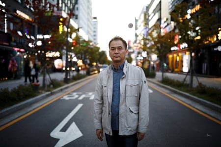 　パク・チョルヒさんの弟は、クレーン同士の衝突事故で亡くなった。写真は１０月１８日、ソウルで撮影（２０１９年　ロイター/Kim Hong-Ji）