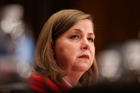 米連邦準備理事会（FRB）のボウマン銀行監督担当副議長。2月26日、ワシントンで撮影。REUTERS/Kylie Cooper