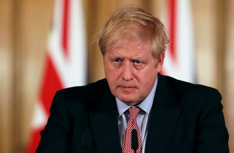 ジョンソン英首相は１２日、新型コロナウイルスによる国内の死者が今後さらに増えるという見通しを示した（２０２０年　ロイター/SIMON DAWSON）