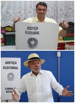 ブラジル大統領選、ボルソナロ・ルラ両氏決選投票へ＝調査会社予測