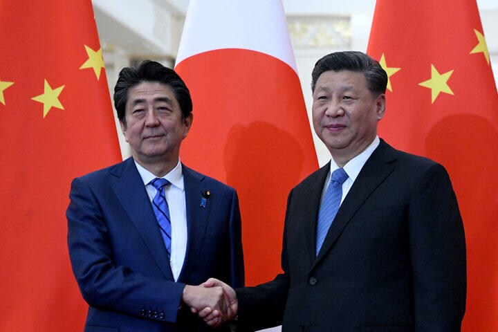 安倍首相と習近平国家主席（2019年12月23日、北京）　Noel Celis/Pool via REUTERS