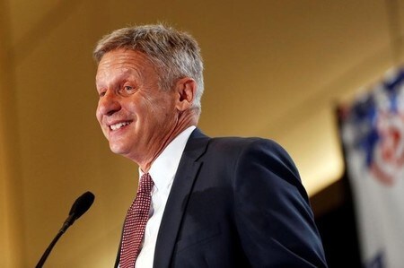 　７月８日、世論調査によると、米大統領選に「リバタリアン党」のゲーリー・ジョンソン氏（写真）ら第３の候補を望む声が出ている。カリフォルニア州で６月撮影（２０１６年　ロイター／Patrick T. Fallon）