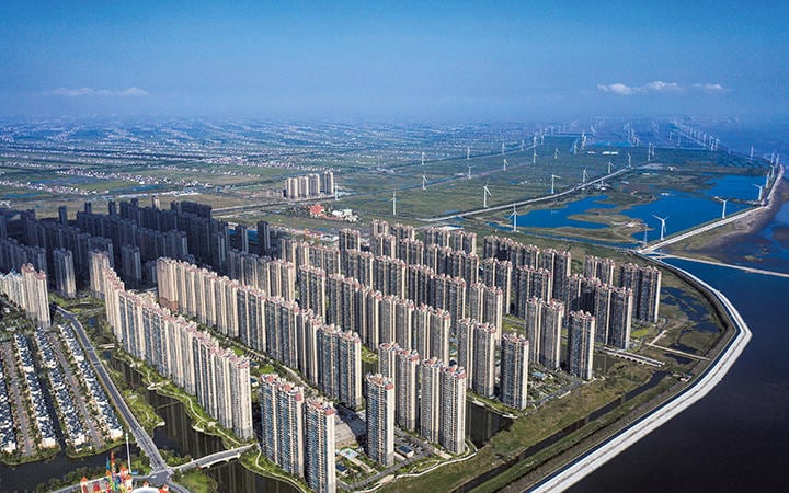 江蘇省啓東で恒大が手掛ける大規模開発。自転車操業を危惧されていた　QILAI SHEN-BLOOMBERG/GETTY IMAGES