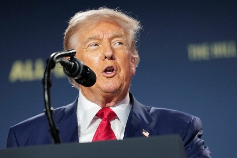 トランプ米大統領。2025年7月、米ワシントンで開催されたAIについてのサミットで撮影。 REUTERS/Kent Nishimura