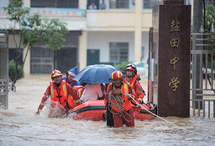 南部で長引く大雨が中国にダメージを（江西省）　CDIC-REUTERS