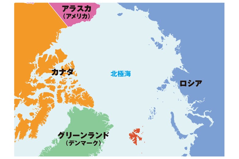 グリーンランドは米大陸とロシアの中間に位置する　ILLUSTRATION BY PETER HERMES FURIAN/SHUTTERSTOCK