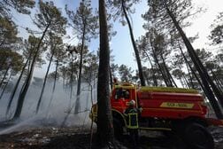 仏北部で林野火災、キャンプ客1200人避難　熱波で異例の火災シーズン