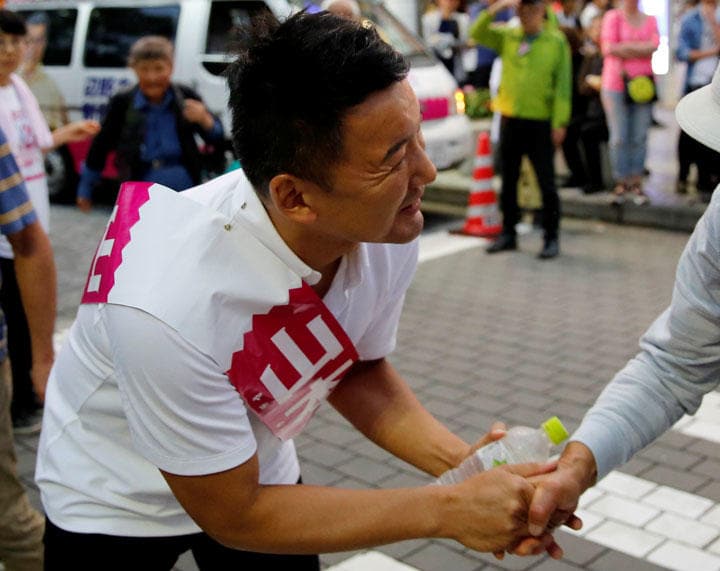 写真は昨年7月の参院選に立候補したときの山本太郎　Kim Kyung Hoon-REUTERS