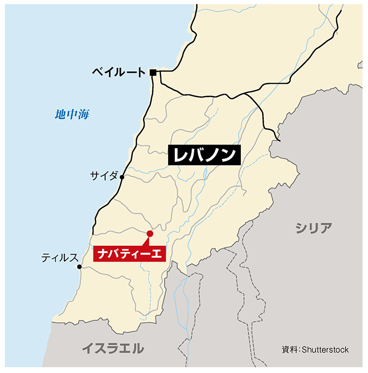 レバノン地図（ナバティーエ）