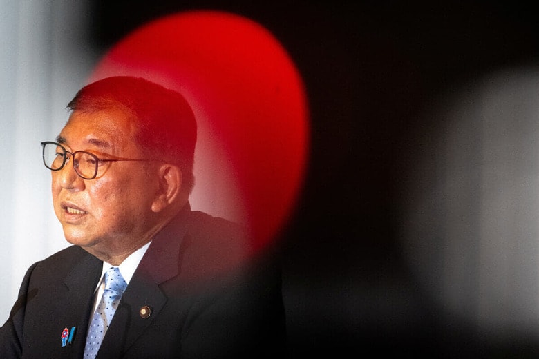 参院選で大敗後、続投を表明した石破茂首相（7月21日）　PHILIP FONG/Pool via REUTERS