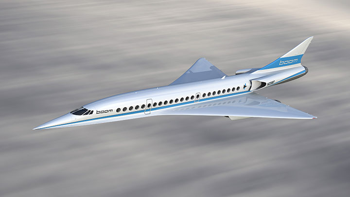 巡航速度はマッハ2.2で連続飛行距離は約8300キロ　Boom Supersonic/REUTERS