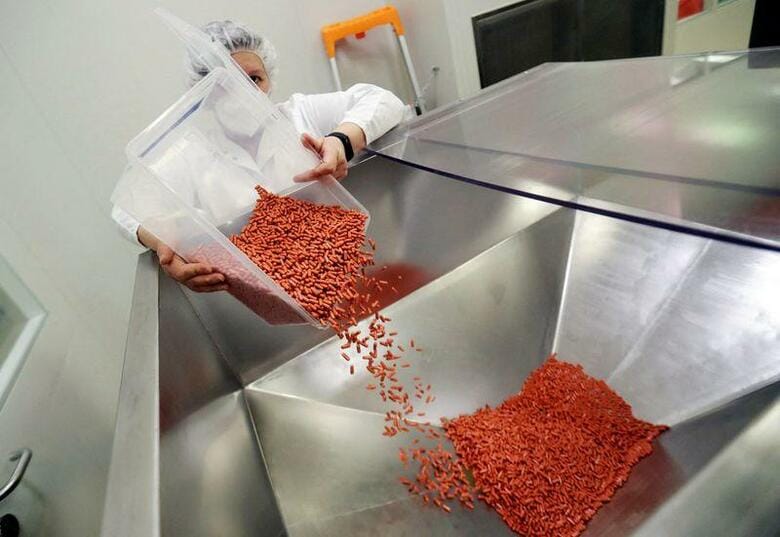 ロシアのウクライナ侵攻により、製薬業界はこの地域で臨床試験に参加している患者向けに医薬品を提供するための手段の確保を急いでいる。写真はプラハの製薬工場で2021年5月撮影（2022年　ロイター/David W Cerny）