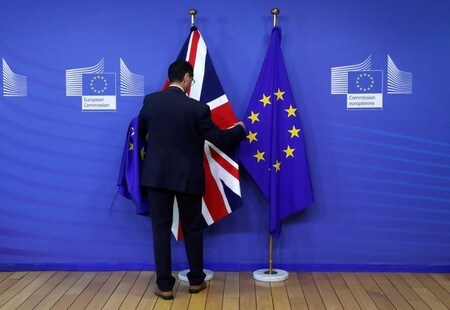 　９月１日、ドイツ国民の３分の２は英国の欧州連合（ＥＵ）離脱（ブレグジット）がＥＵにマイナスの結果をもたらすとみており、長期的にプラスだとみている国民の割合は２割にとどまっている。写真はブリュッセルで７月撮影（２０１７年　ロイター／YVES HERMAN）