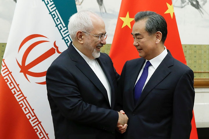 5月13日、北京でイランのジャバド・ザリフ外相が中国の王毅（ワン・イー）外相と会談　Thomas Peter-REUTERS