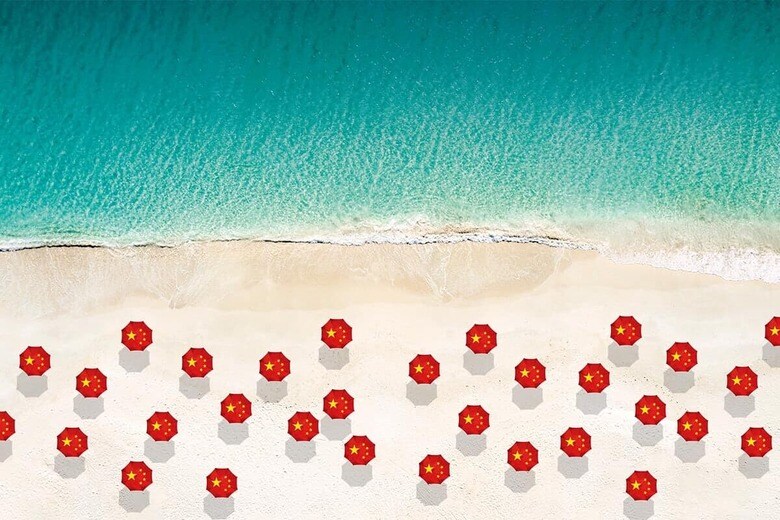 PHOTO ILLUSTRATION BY NEWSWEEK, SOURCE: ROBERTO MOIOLAｰSYSAWORLD/GETTY IMAGES (BEACH), JAZZ IRT/GETTY IMAGES (PARASOLS)