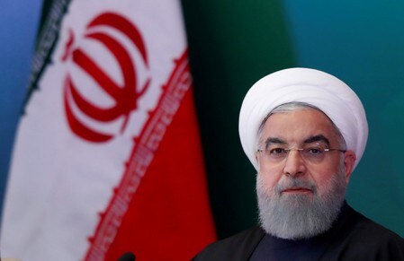 　４月２４日、イランのロウハニ大統領（写真）は、トランプ米大統領がイラン核合意を破棄すれば「重大な結果」に直面すると警告した。写真はハイデラバードで２月撮影（２０１８年　ロイター／Danish Siddiqui）
