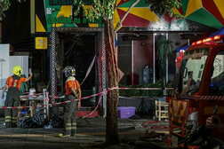 タイ首都のパブで爆発伴う火災発生、27人死亡　警察は障害物が非常口をふさいでいた可能性を調査
