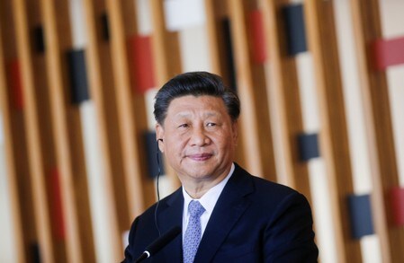 　１１月２２日、中国の習近平国家主席は、中国と米国は誤った判断をしないよう、戦略的な問題で対話を強化すべきだと述べた。ブラジル・ブラジリアで１３日撮影（２０１９年　ロイター/Adriano Machado）