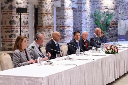 　トルコ外務省筋は、ロシアとウクライナの和平に向け１６日に行われた両国の直接交渉が約２時間で終了したと述べた。トルコ外務省提供（２０２５年　ロイター）