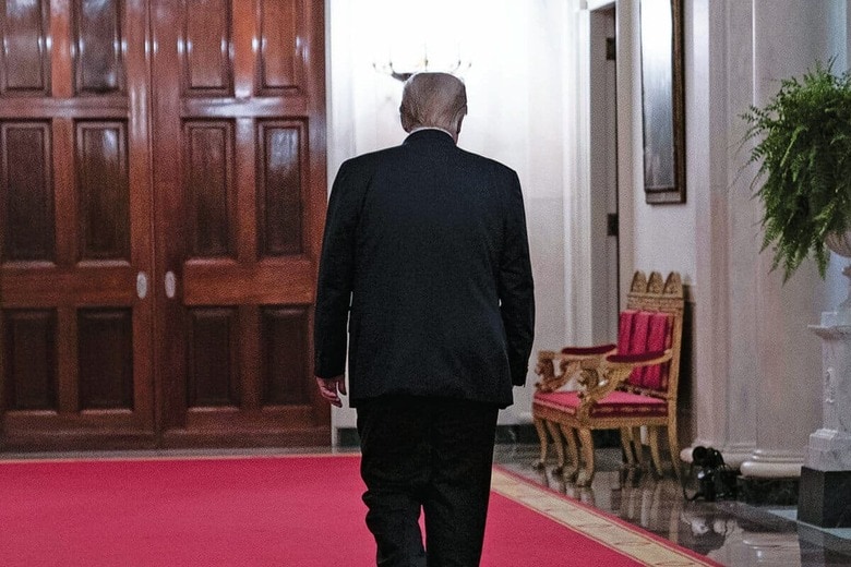 トランプはすんなり権力を手放すのか　SARAH SILBIGER-UPI-BLOOMBERG/GETTY IMAGES