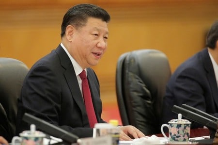 　２月２８日、新華社によると、中国の習近平国家主席は、今年は国内経済の質と効率の改善を図ると表明、供給サイドの構造改革を深化させる方針を示した。写真は北京で２２日代表撮影（２０１７年　ロイター/Wu Hong）