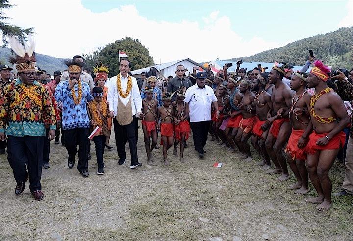 2019年に西パプア州を訪れたジョコ・ウィドド大統領。Antara Foto / REUTERS