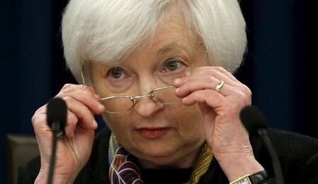 　３月２９日、イエレン米ＦＲＢ議長は、利上げを慎重に進めることが依然適切との認識を示した。写真はワシントンで１６日撮影（２０１６年　ロイター／Kevin Lamarque）