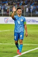 インドにはチェトリ（写真）のように優秀な選手もいるのにW杯に出られないのは「ディアスポラ」を拒む姿勢が一因か　DEBAJYOTI CHAKRABORTY-NURPHOTOｰREUTERS