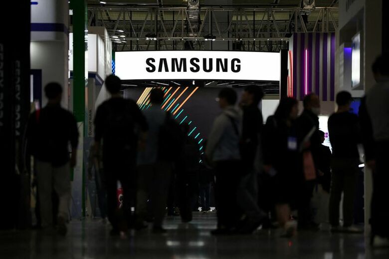 2024年10月、ソウルで開催された半導体展示会のサムスン電子のブース。 REUTERS/Kim Hong-Ji