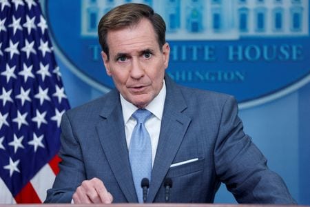 米ホワイトハウス国家安全保障会議（ＮＳＣ）のカービー戦略広報調整官は１３日、北朝鮮が最近ロシアに軍需品を提供したと発表した。１２日撮影（２０２３年　ロイター/Jonathan Ernst/File Photo）