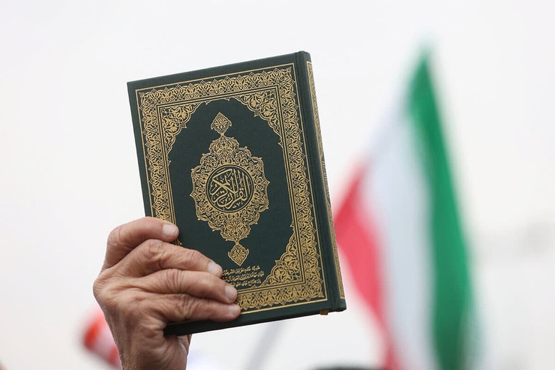 スウェーデンで発生したコーラン焼却に抗議するイランのデモ（2023年1月27日）　Majid Asgaripour/WANA (West Asia News Agency) via REUTERS