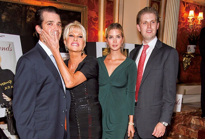 イベントで顔をそろえた（左から）ドナルドJr.、イバナ、イバンカ、エリック　Paul Zimmerman-Wireimage/GETTY IMAGES
