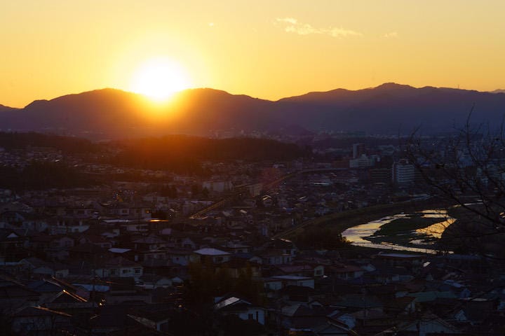 日野市平山の丘陵地帯から　撮影：内村コースケ