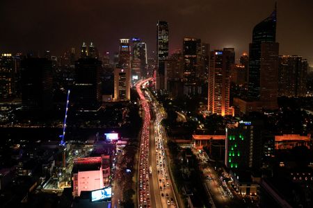 　インドネシア統計局が５日に発表した第１・四半期の国内総生産（ＧＤＰ）は前年同期比５．０３％増加した。ジャカルタで昨年８月撮影（２０２３年　ロイター／Willy Kurniawan）