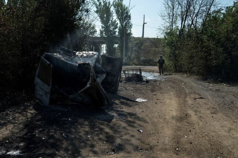 ウクライナ東部ドネツク州で今月１０日撮影。提供写真。Iryna Rybakova/Press Service of the 93rd Kholodnyi Yar Separate Mechanized Brigade of the Ukrainian Armed Forces/Handout via REUTERS