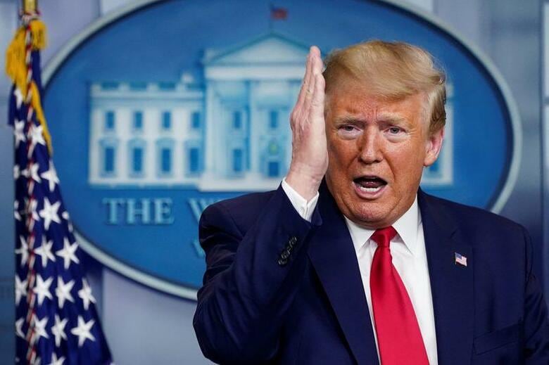 トランプ米大統領は７日、新型コロナウイルス感染拡大を巡り、世界保健機関（ＷＨＯ）が「中国中心主義」で、世界に不適切な提言を行っていると批判した。６日撮影（２０１９年　ロイター/KEVIN LAMARQUE）
