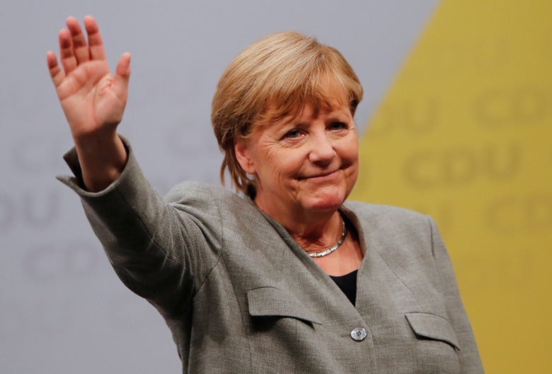 ８月１２日、ドイツのメルケル首相が４期目をかけたドイツ連邦議会（下院）選挙に向け、ドルトムントで選挙戦を開始した（２０１７年　ロイター/Wolfgang Rattay）